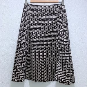 GAP | Vintage Linen Print Skirt | Black/White | Size 10